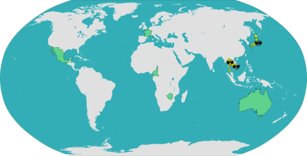 World Map thaïlande